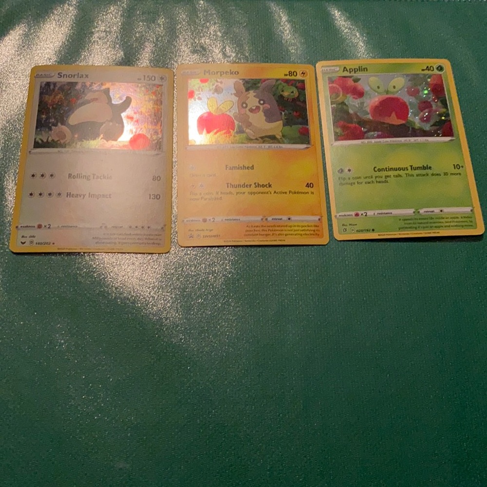 Three Pokémon Cards